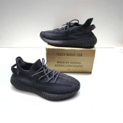 Adidas Yeezy Boost 350 V2 Black Static Non-Reflective Sneakers US 11 Boxed  