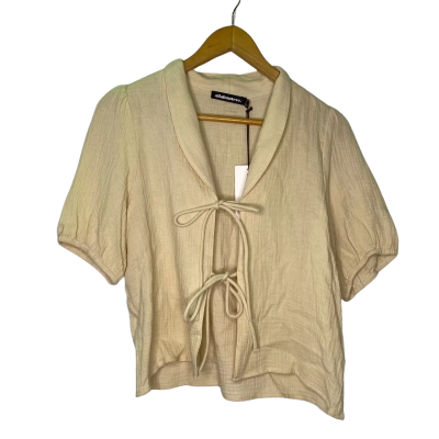 All About Eve Womens  Size 10 Short Sleeve Top Yellow 
