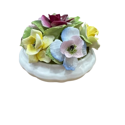 Vintage fine bone china floral arrangement. Made in England by Coalport.