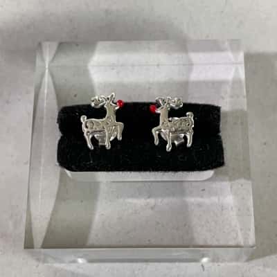  925 Marked Reindeer Earrings 