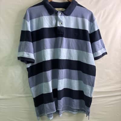 R.M. Williams Mens Size XXXL Polo Shirt Blue / Striped 