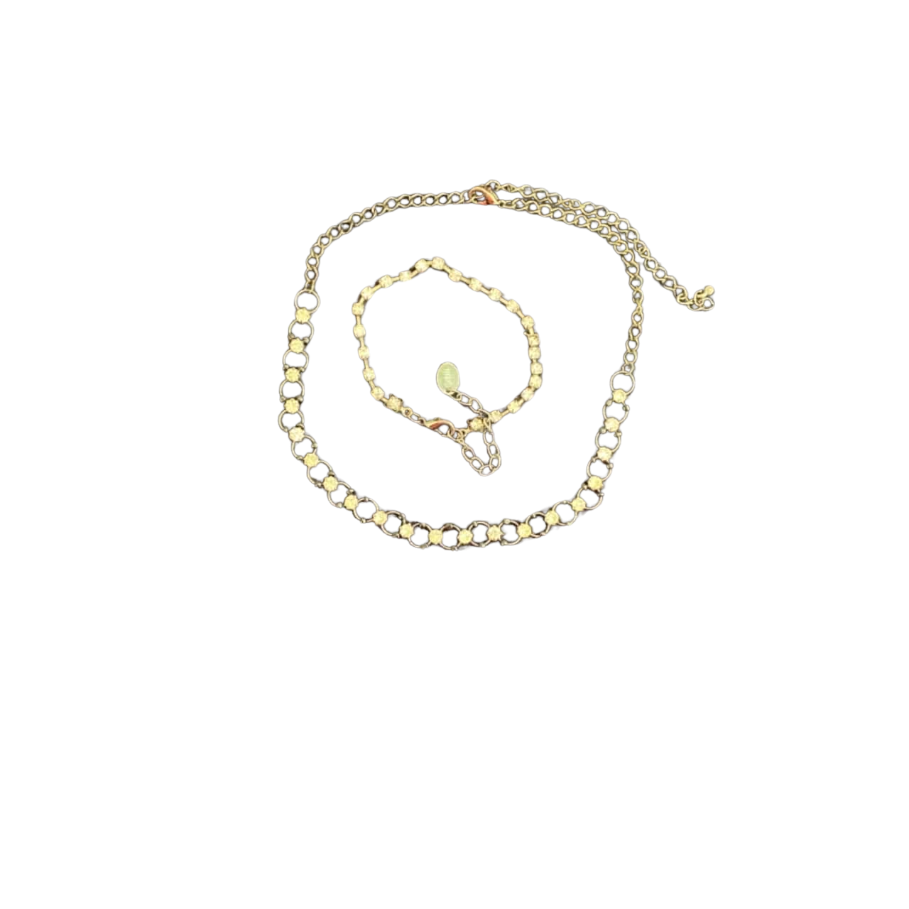 Equip silver bracelet and necklace set