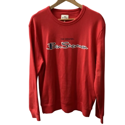 Ben Sherman Mens  Size L Sweatshirt Red J