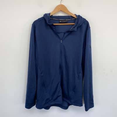 Under Armour Navy Blue Front Zip Hoodie Jacket  Size XL 
