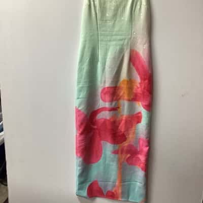 White Fox Womens  Size M Maxi  Sequinned strap Dress G