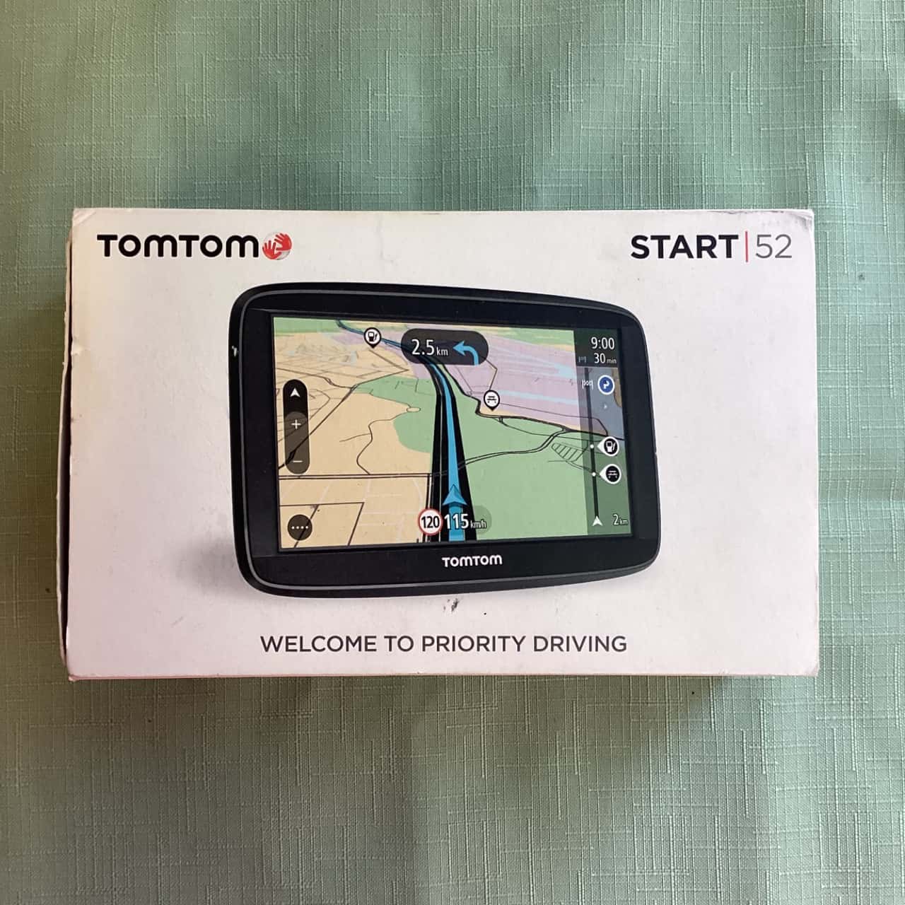 Navitech Custodia GPS Antiurto Per TomTom Start 52 Lite: Fodera Imbottita E Tasche Porta Cavo, Nera