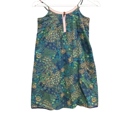 Scotch & Soda Size 8 Shoestring Dress Blue / Floral / Green 