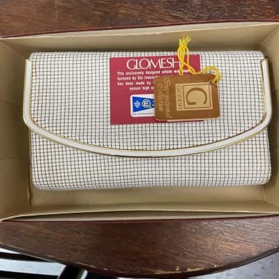 Glomesh Womens Evening Bag Gold / White 