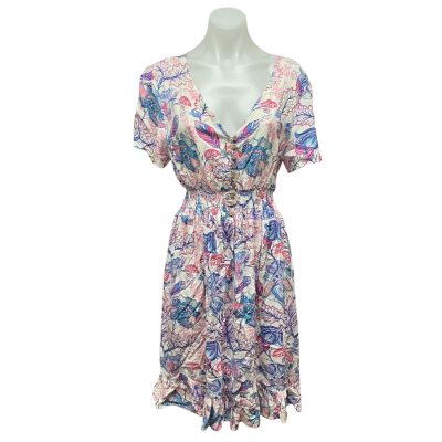 Sanctum Womens Size L Casual Dress Multicoloured / Pattern 