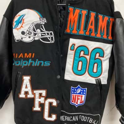 Miami Dolphins NFL Shop Mens  Size XS Bomber Black  
