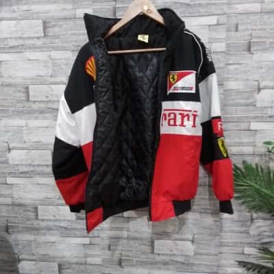  Mens ferrari Size M Front Zipper / Performance Jacket Black  / Red / White / Yellow 
