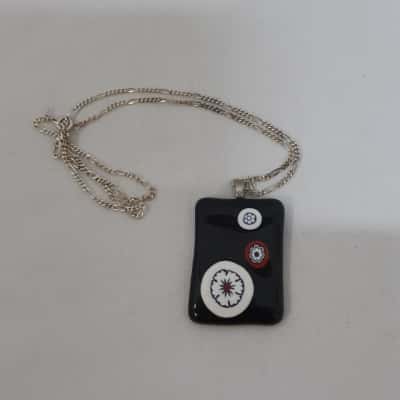 Silver 925 Chain With Murano Like Glass Pendant