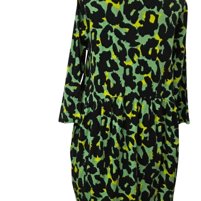 Gorman Womens  Size 6 Long Sleeve Dress Green / Multicoloured 