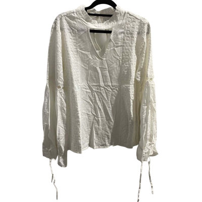 Vila Womens  Size L Blouse / Long Sleeve Top White 