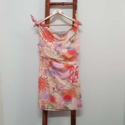 All About May Women's Size 12 Nellie Mini Dress Pastel - New With Tags