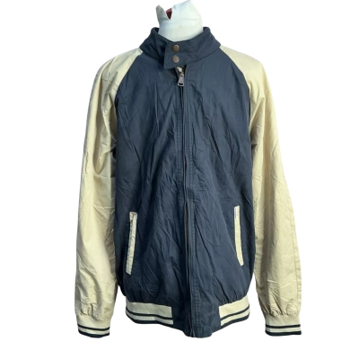 Ben Sherman Mens  Size L Bomber Beige / Blue 