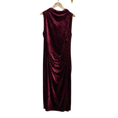 City Chic Womens  Size M Velvet Maxi Dress Ruby