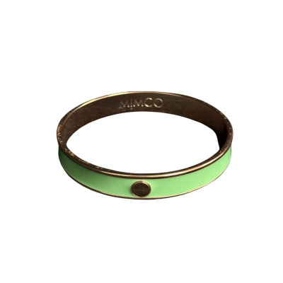 Mimco 'Narrow Enamel Bangle'  Spearmint Green / Rose Gold 