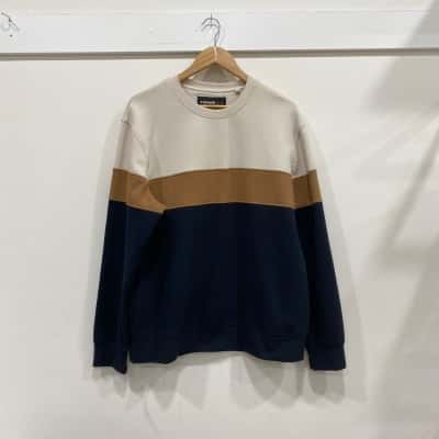 Conner Mens  Size XL top Beige / Navy / Brown 
