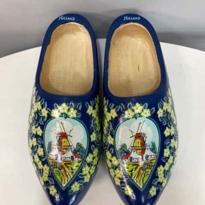 Hand Crafted / Painted Wooden Clogs from Holland