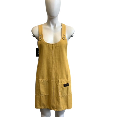 BNWT Stussy Women's Size 10 Mason Pinafore Yellow 