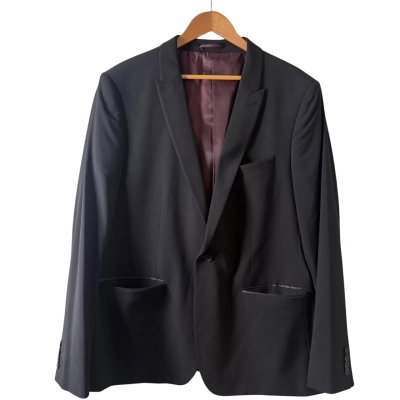 Yd. Mens  Size XXXXL Suit Jacket Black  / Purple 