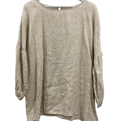 Worthier ladies Linen Top Beige 