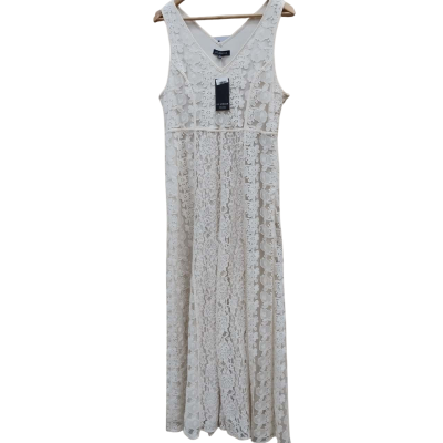 Liz Jordan Womens  Size M Formal Dress Cream (7)
