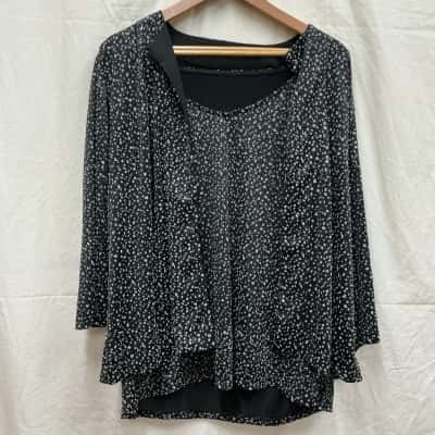 Noni B Womens Size L Black Evening Jacket and Singlet
