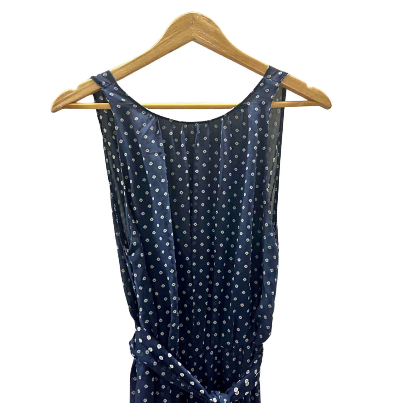 Zara Navy White polka dot jumpsuit size S