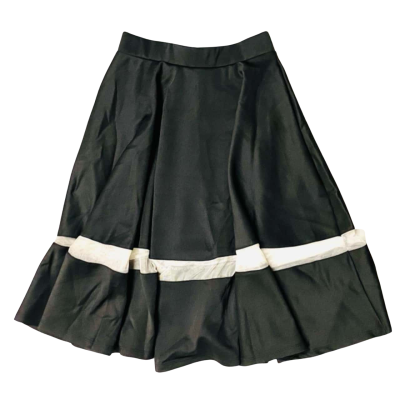 BNWT Lavish Alice Size 8, Black Skirt w/  White Mesh Stripe