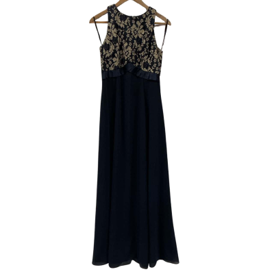 Paco Womens Size 8 Sleeveless Dress Navy Blue 