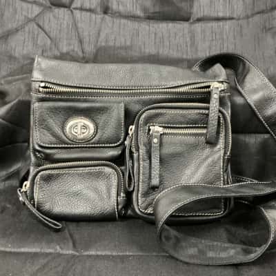 Leather Cross Body Bag Black