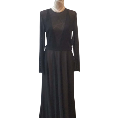 C&M Camilla and Marc Womens  Size 14 Sheer Maxi Dress Black  