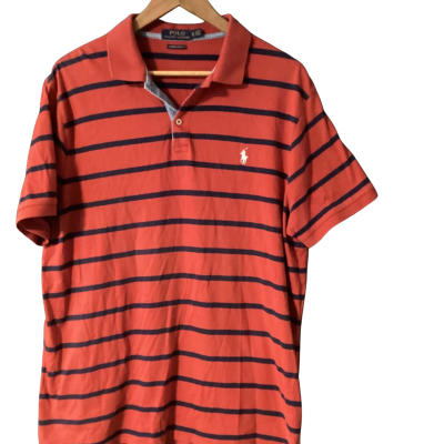 Ralph Lauren polo shirt Mens  Size XL Red / Striped 