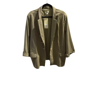 beme Womens  Size 24 Open Suit Jacket Olive RRP $69.99