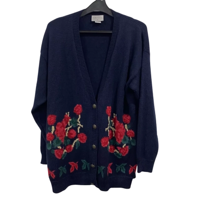 Katies Womens  Size 14 Cardigan Beige / Multicoloured / Navy Blue / Off White 