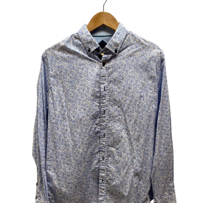 Tarocash Mens Size M Blue/  White Business Shirt