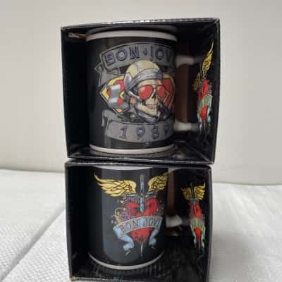 Bon Jovi coffee mugs x2