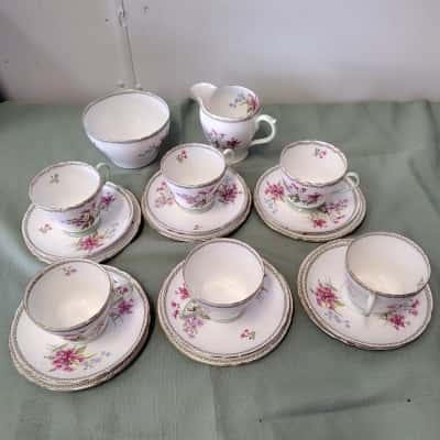 Bone china Shelley "Wild Flowers" 20pc Made in England