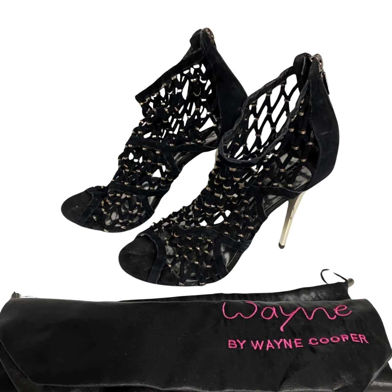 Wayne Cooper Size 39 Black / Silver Heels