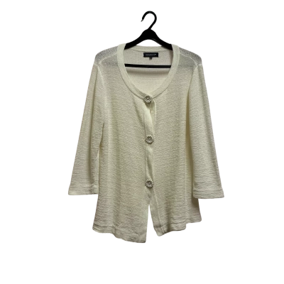 Jones New York Womens  Size 1X Cardigan White 
