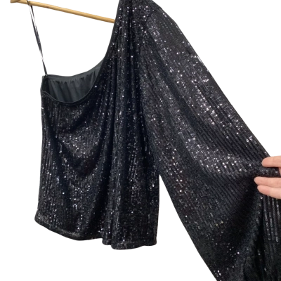 Decjuba Womens  Size M Party Top Black  