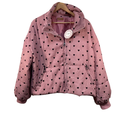 BNWT Umgee Womens  Black  / Pattern / Pink Jacket Size L  