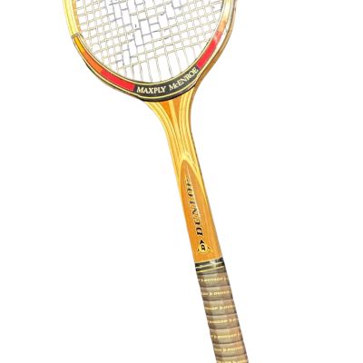 Vintage - Dunlop Maxply McEnroe Wooden Tennis Racket - Great condition - L3-4 3/8