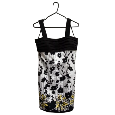 Jessica Howard Womens  Size 8 Casual Dress Black  / Yellow 
