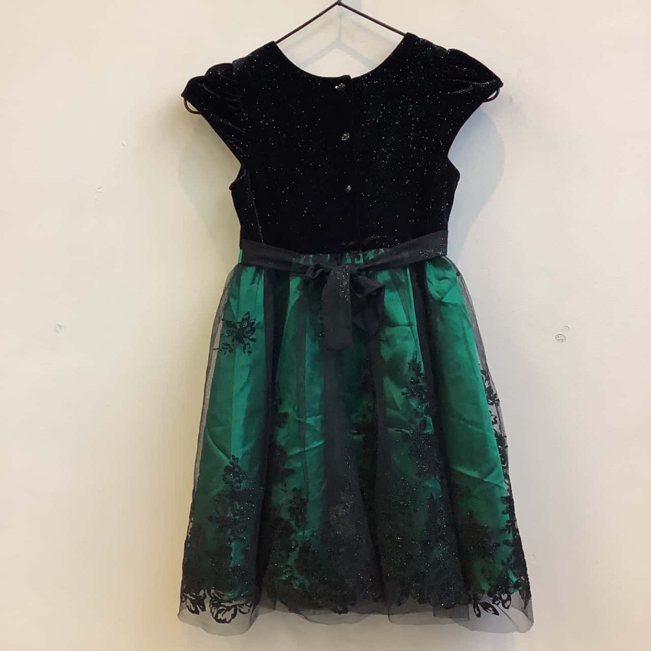 jona michelle holiday dress green Girls Size 6 Shimmering Black /Green Party Dress(s) - Used Good autoOptimize