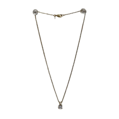 Avon Solitare Gold Tone Necklace