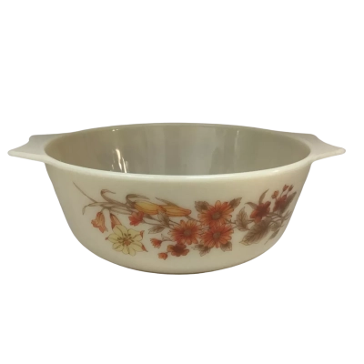 Vintage Harvest Spray Casserole Dish as is Approx 22cm Diameter