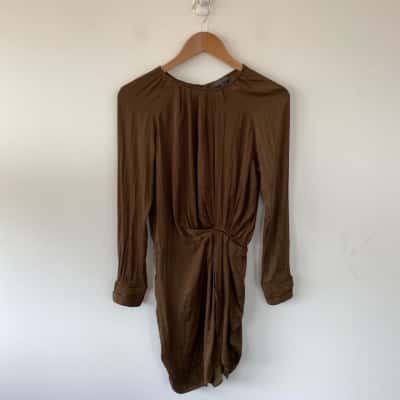 Sheike Brown Long SLeeve Mini Dress Size 8 